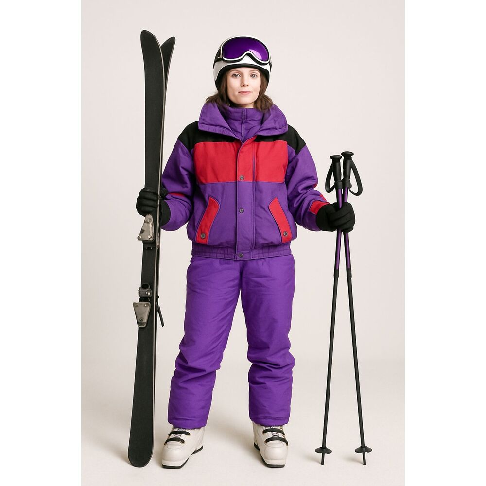 90s Vintage Neon Color Block Winter Ski Jacket‎